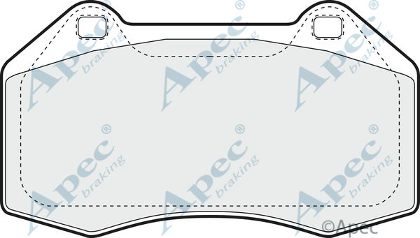 APEC BRAKING Комплект тормозных колодок, дисковый тормоз PAD1416